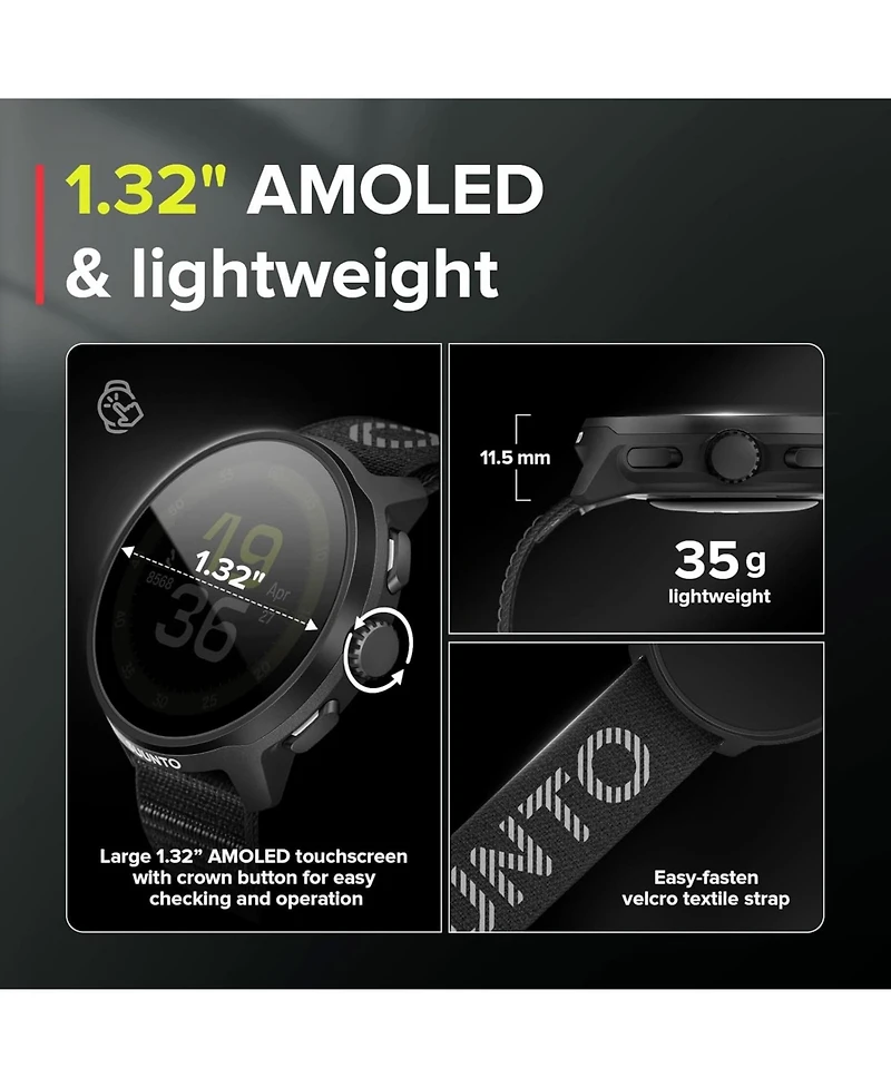 Suunto Run Gps Sports Watch with Amoled Touchscreen, Heart Rate and Sleep Tracker