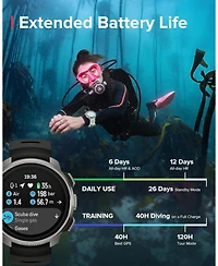 Suunto Ocean Gps Diving Watch with Amoled Touchscreen, Heart Rate and Fitness Tracker - All Black