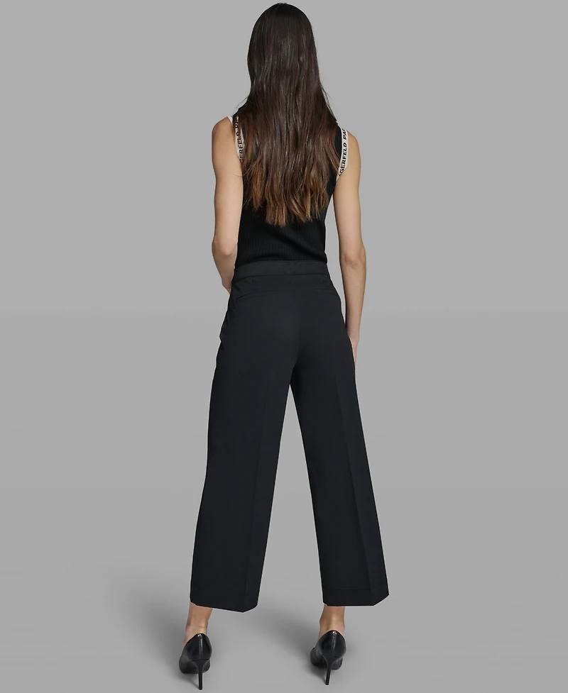 Karl Lagerfeld Paris Women's Straight Bow Pocket Pants