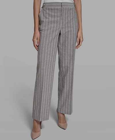 Karl Lagerfeld Paris Women's Multi-Stripe Straight Pants