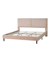 Streamdale Furniture Simple Modern Camel Plush Soft Bed Comfortable Backrest Bedroom