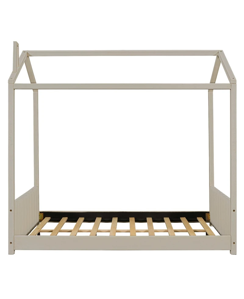 Streamdale Furniture Full Velvet House Bed Wood