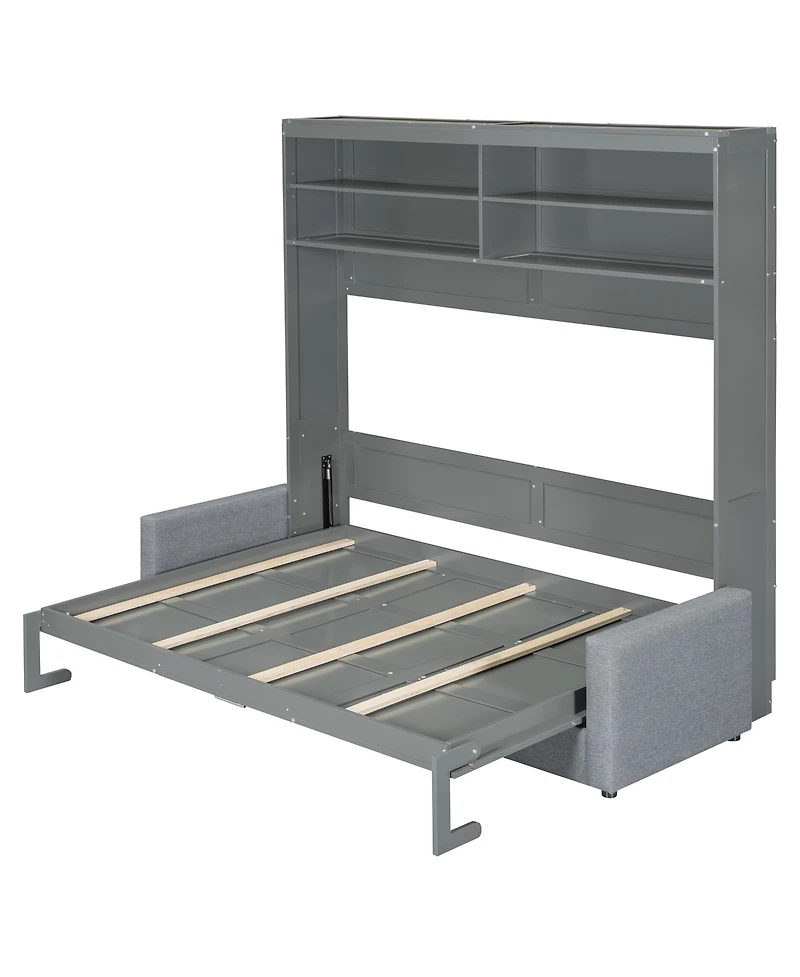 Streamdale Furniture Queen Size Murphy Bed Wall Bed with Sofa