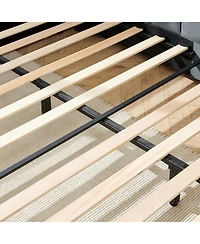 Streamdale Furniture Tufted Upholstered Full Bed Frame - Velvet Gray