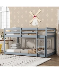 Streamdale Furniture Twin over Twin Loft Bed with Ladder, Solid Wood