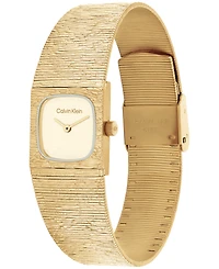 Calvin Klein Women's Sophisticated Gold Tone Stainless Steel Bracelet Watch, 20mm