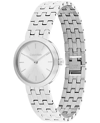 Calvin Klein Women's Forme Silver Tone Stainless Steel Mesh Bracelet Watch, 26mm