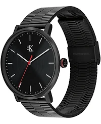 Calvin Klein Men's Real Ionic Plated Black Steel Mesh Bracelet Watch, 42mm