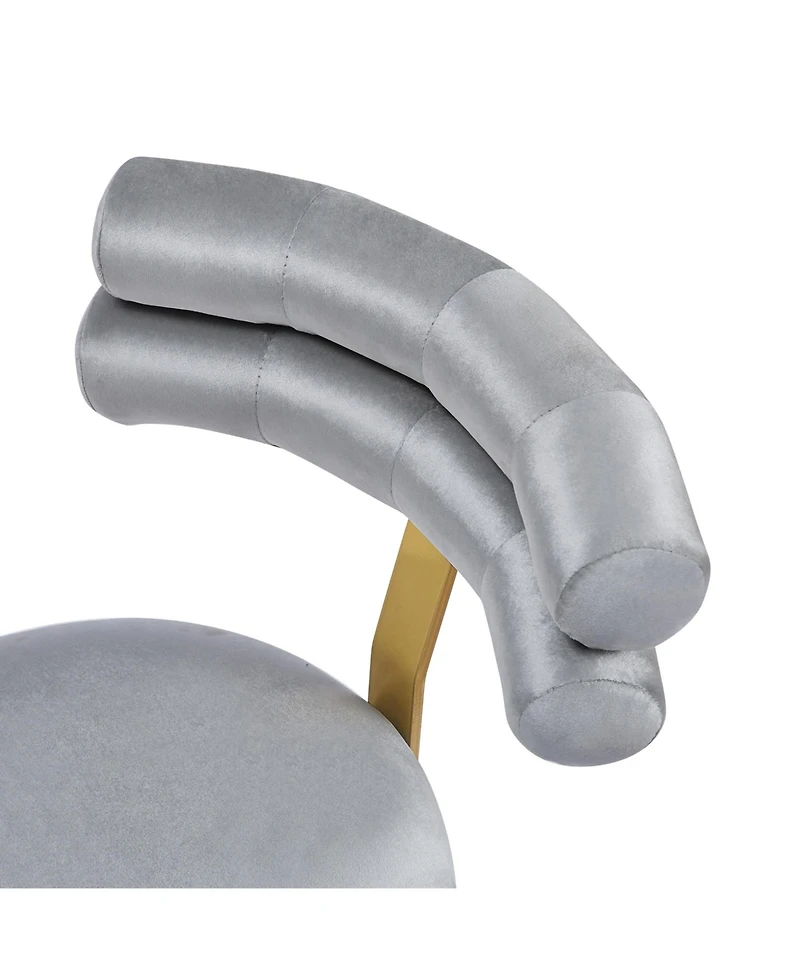 Streamdale Furniture Modern Dark Gray Velvet Counter Stools (Set of 2