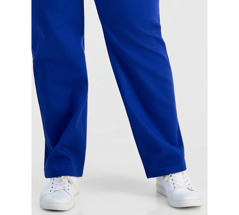 Jones New York Plus Lexington High-Rise Straight-Leg Jeans