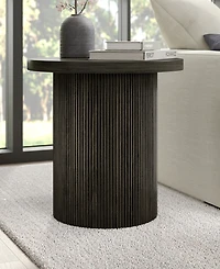 Hudson & Canal Isa 22" Wide Round Fluted Side Table