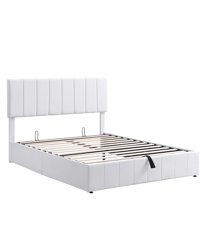 Streamdale Furniture Upholstered Platform bed with a Hydraulic Storage System