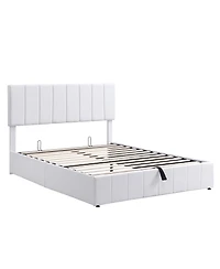 Streamdale Furniture Upholstered Platform bed with a Hydraulic Storage System