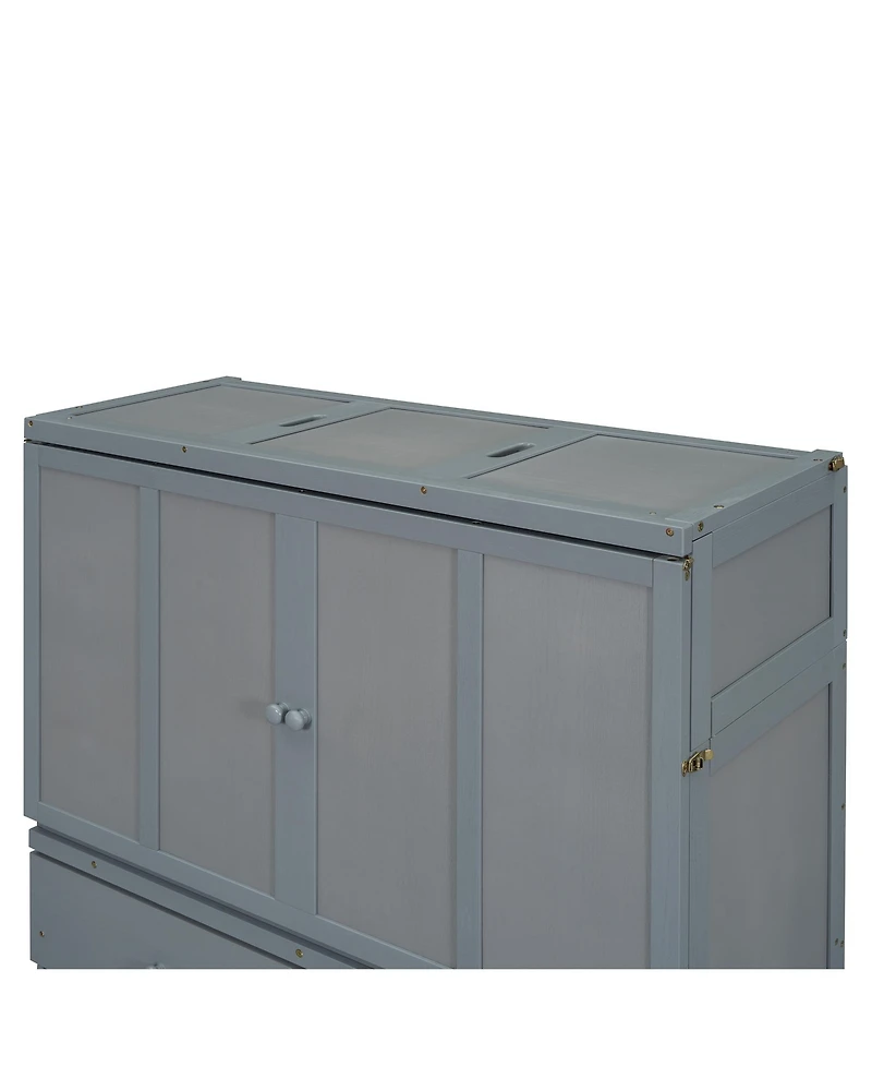 Streamdale Furniture Full Murphy Bed with Usb Port and a Large Drawer