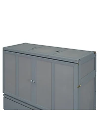 Streamdale Furniture Full Murphy Bed with Usb Port and a Large Drawer