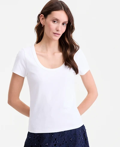 On 34th Women's Scoop-Neck Layering T-Shirt, Macy's Exclusive