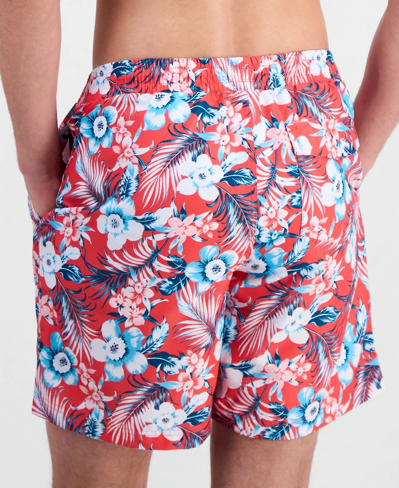 Club Room Men's Ocean Floral 7" Swim Trunk, Macy's Exclusive