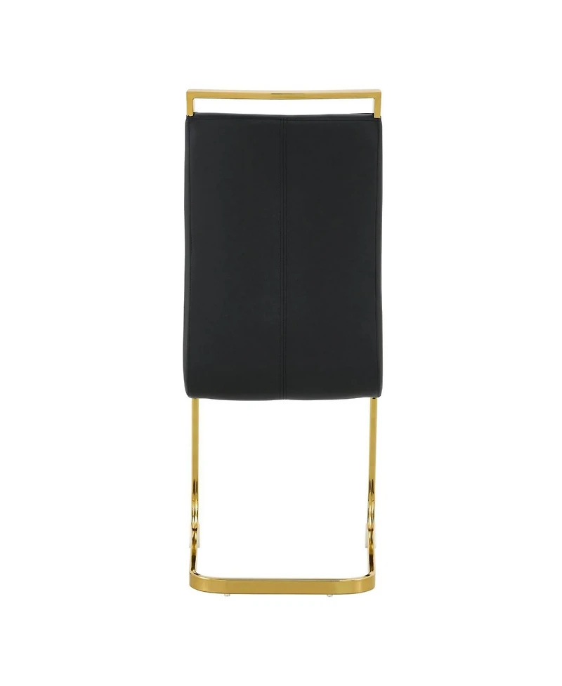 Streamdale Furniture Modern Pu Leather Dining Chairs (Set of 2