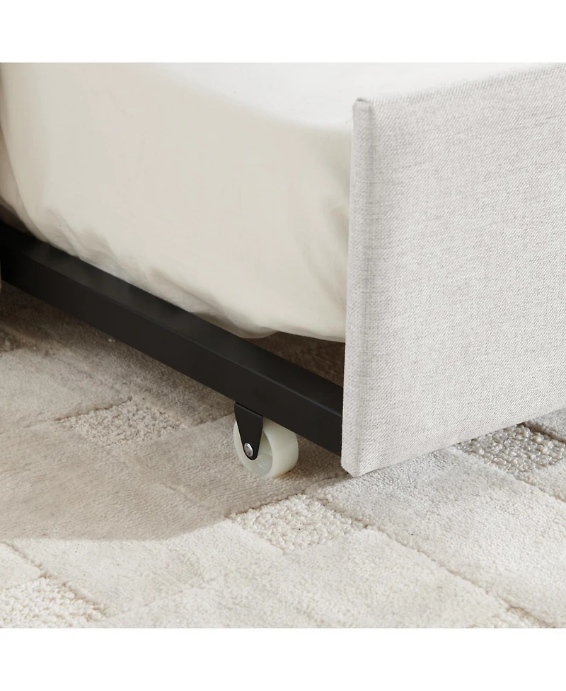 Streamdale Furniture Twin Daybed with Trundle Linen Daybed