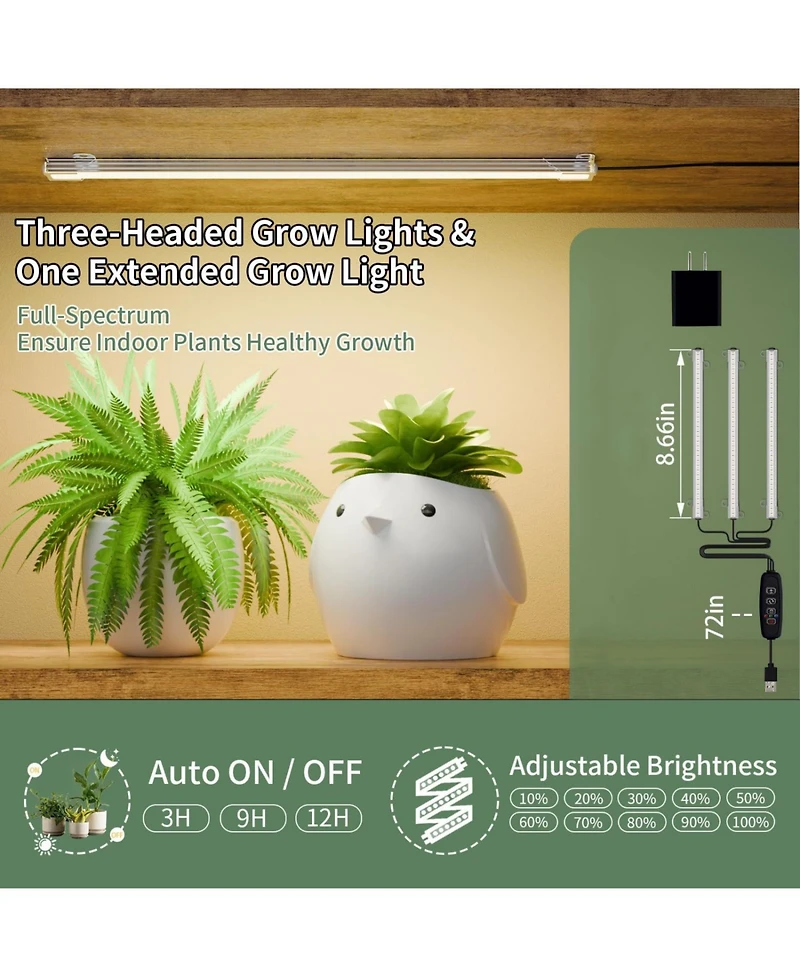 Streamdale Furniture Lighted 8-Tier Plant Stand Indoor