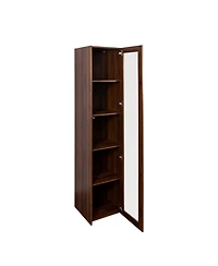 Streamdale Furniture Glass Door Display Cabinet with Led Lights