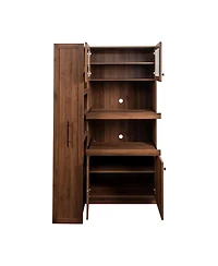 Streamdale Furniture Farmhouse Pantry Cabinet with Pull-Out Shelves