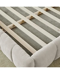 Streamdale Furniture King Upholstered Platform Bed Frame