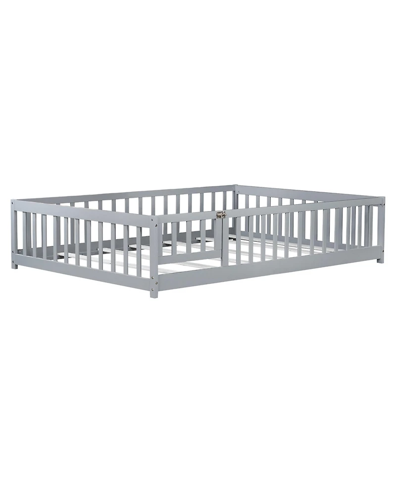 Streamdale Furniture Streamdale Floor Bed with Fence & Door - Grey