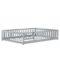 Streamdale Furniture Streamdale Floor Bed with Fence & Door - Grey