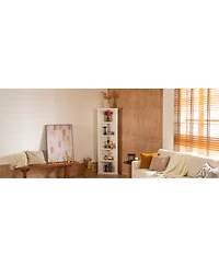 Streamdale Furniture 2x 75" Triangle Bookshelves - White (Set of 2)