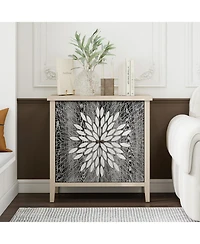 Streamdale Carved 2-Door Storage Cabinet with Adjustable Shelf