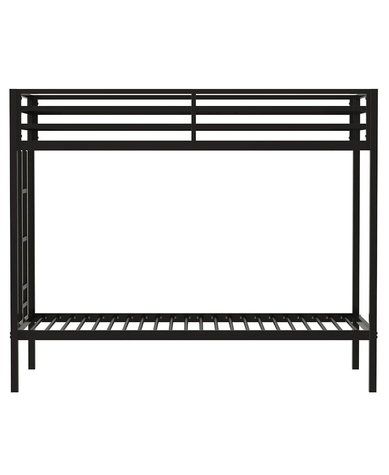 Streamdale Furniture Adam Metal Twin Bunk Bed with Ladder