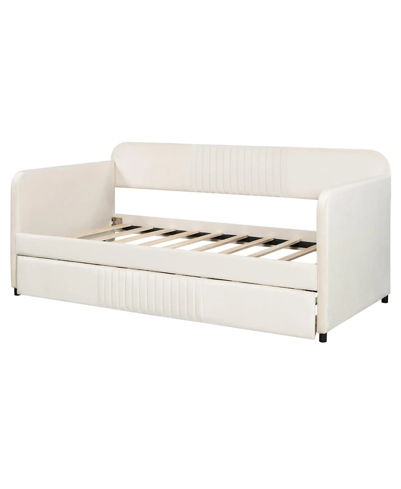Streamdale Furniture Upholstered Twin Daybed Sofa with Trundle