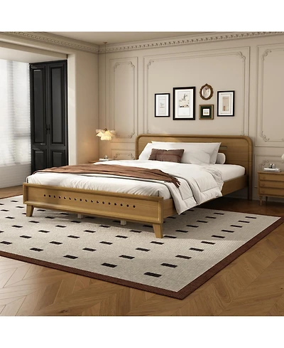 Streamdale Furniture Streamdale Pine Queen Bed - Solid Wood, No Box Spring