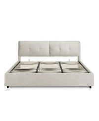 Streamdale Furniture King Chenille Hydraulic Storage Bed