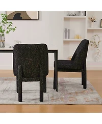 Streamdale Furniture Modern Chenille Dining Chairs (Set of 2) - Black/Gray