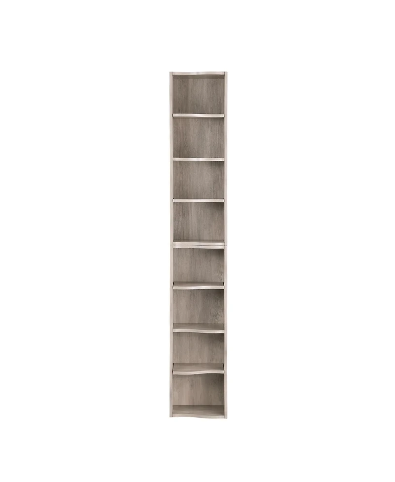 Streamdale Wavy 8-Layer Adjustable Bookshelf - Narrow & Multifunctional