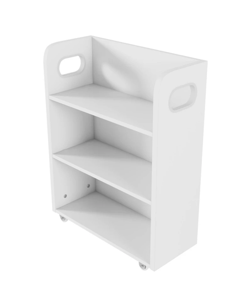 Streamdale Furniture Streamdale Twin Metal Platform Bed with Light & Storage Shelves, White