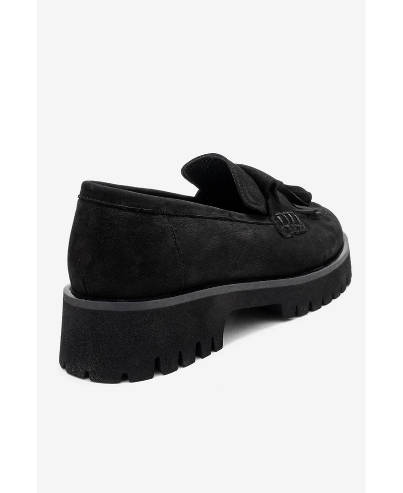 Forever & Always Shoes Women's Poen Leather Tassel Loafer