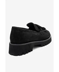 Forever & Always Shoes Women's Poen Leather Tassel Loafer