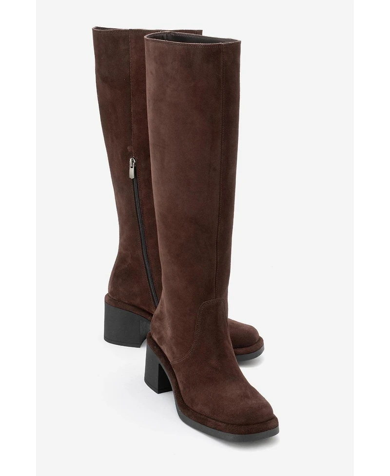 Forever & Always Shoes Women Fros Leather Knee High Boot