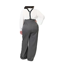 Unique Vintage Plus Size Thelma High Waist Suspender Pants