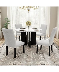 Streamdale Furniture 5-Piece Round Dining Set Chairs & 43" Table