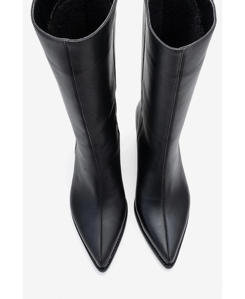 Forever & Always Women's Shoes Juana Leather Pointed Toe Boot (Women)