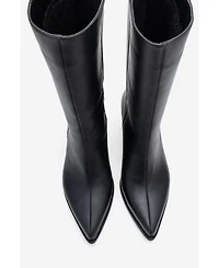 Forever & Always Women's Shoes Juana Leather Pointed Toe Boot (Women)