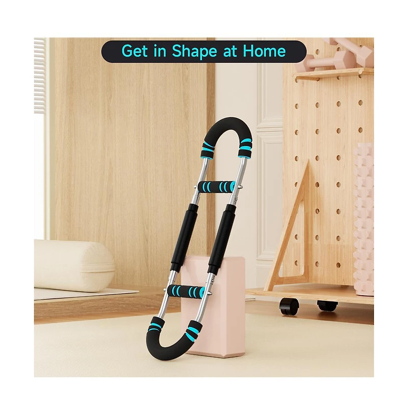 Artudatech Spring Barbell for Home Use, 88lb Adjustable Resistance Arm, Chest & Back Trainer with Steel Spring and Comfort Foam Grips