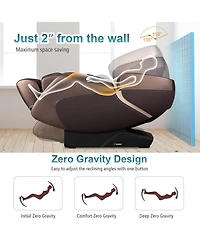 Costway Full Body Massage Chair with Voice Control Heat Foot Roller