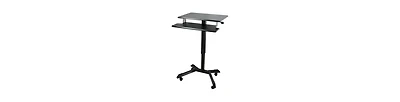Victor High Rise Mobile Adjustable Standing Desk with Keyboard Tray