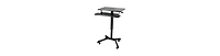 Victor High Rise Mobile Adjustable Standing Desk with Keyboard Tray