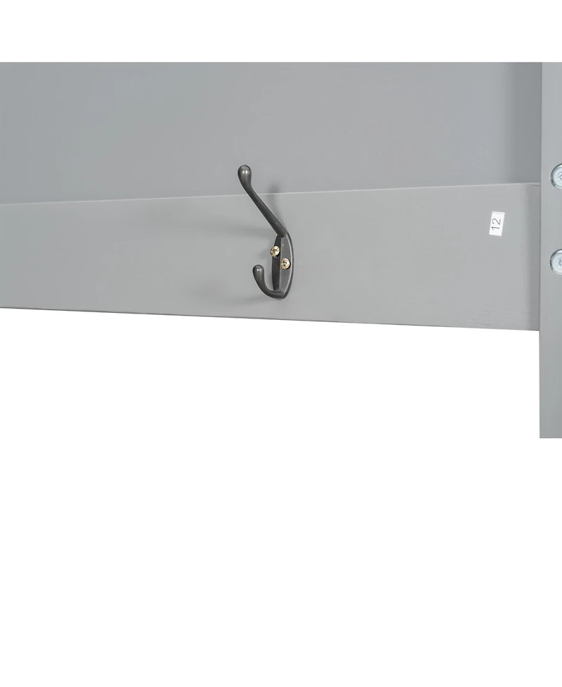 Streamdale Furniture Queen Wooden Bunk Bed w/ Shelves, Storage, Led & Usb